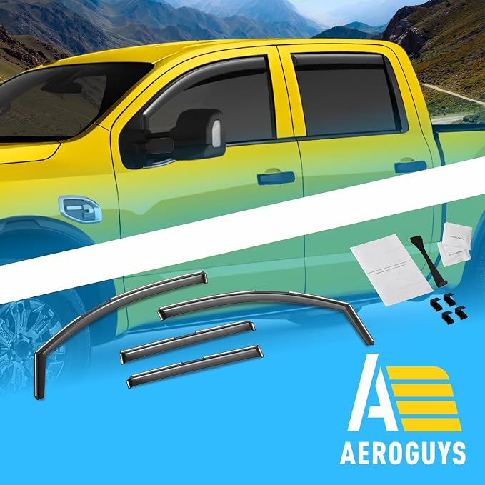 Extra Durable Window Deflectors in-Channel Window Visors Rain Guards Fit - Image 8