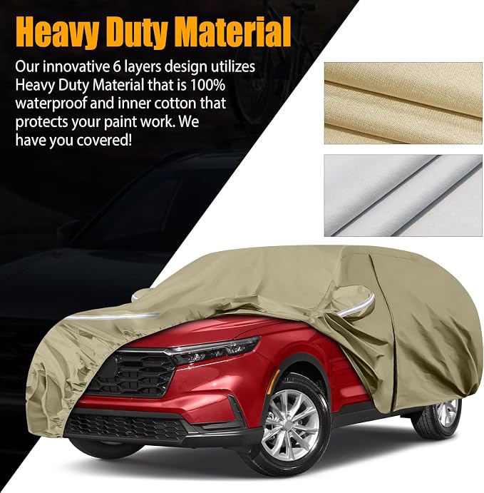 Waterproof Car Covers Replace for 2002-2025 Honda CRV, Windproof Bands for Snow - Image 3