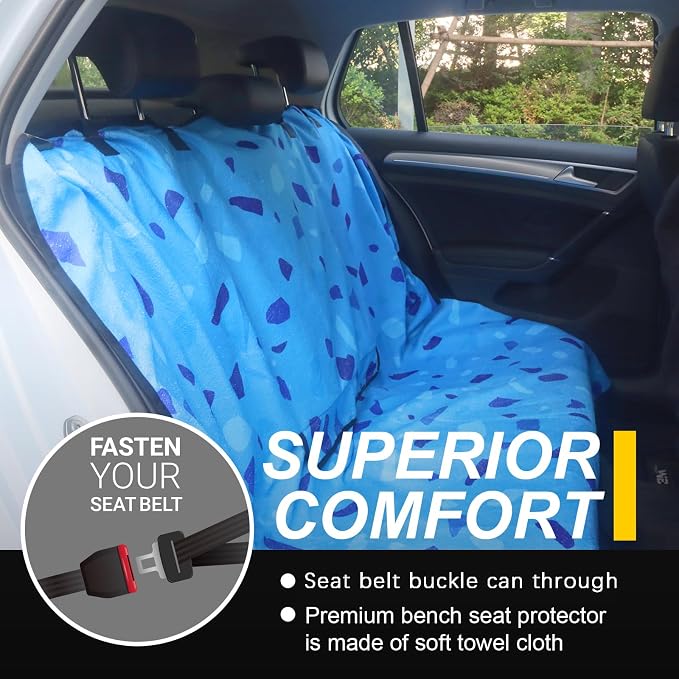 Back Seat Cover for Car Trucks Van SUV, Waterproof Rear Bench Towel Seat Covers - Image 2
