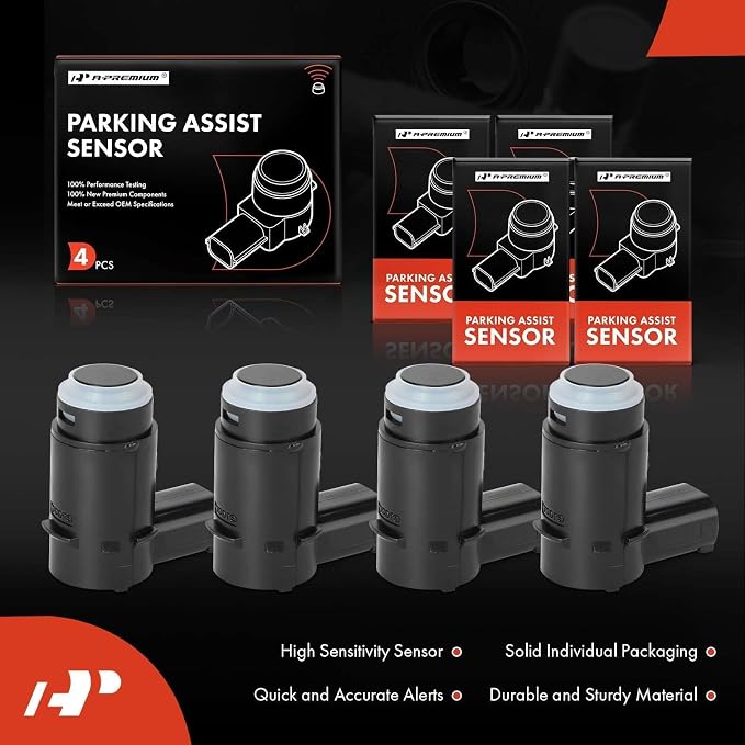 A-Premium 4-PC Rear PDC Reverse Backup Parking Aid Assist Sensor Compatible - Image 3