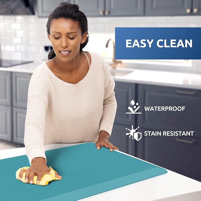 KitchenClouds Cushioned Anti Fatigue Rug 17.3"x28" Waterproof Non Slip Standing - Image 3