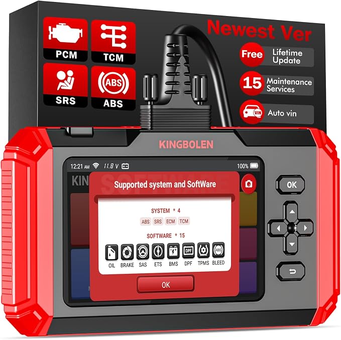 KINGBOLEN S800 OBD2 Scanner Diagnostic Tool, ABS SRS Engine at Automotriz Code by KINGBOLEN