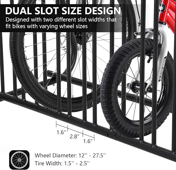 Commercial Bike Rack Garage Floor, Grid Bike Rack in Ground, 10-Bike Capacity - Image 3