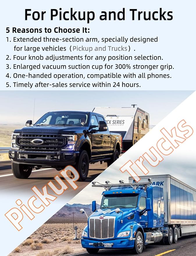 Phone Mount for Truck, Phone Holder for Truck, car Phone Holder, 【Tri-Fold - Image 2