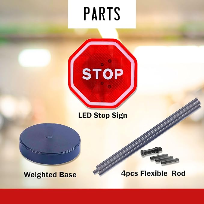 Andalus Brands Flashing LED Stop Sign Garage Parking Assistant System | Bumper - Image 3