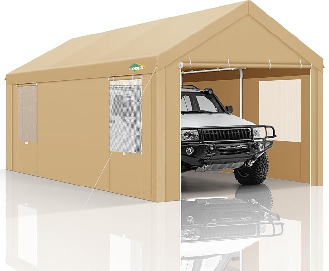 COBIZI Carports 10x20 Heavy Duty Car Canopy Garage by COBIZI