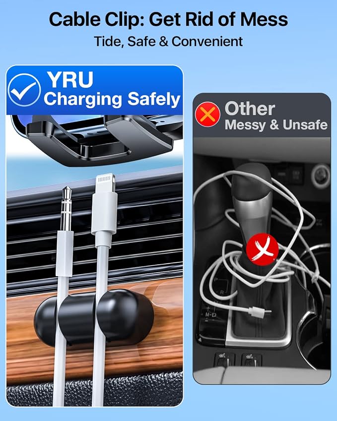 YRU Car Phone Holder Mount, Dashboard Cell Phone Holder - Image 8