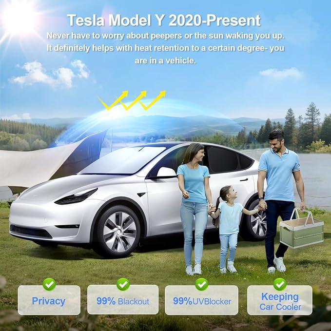 8pcs Car Window Shades for Tesla Model Y 2020-Present Accessories, Windshield - Image 2