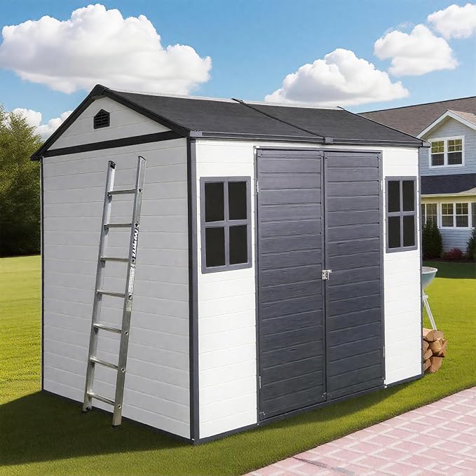 8x6 FT Outdoor Storage Resin Shed by Unknown
