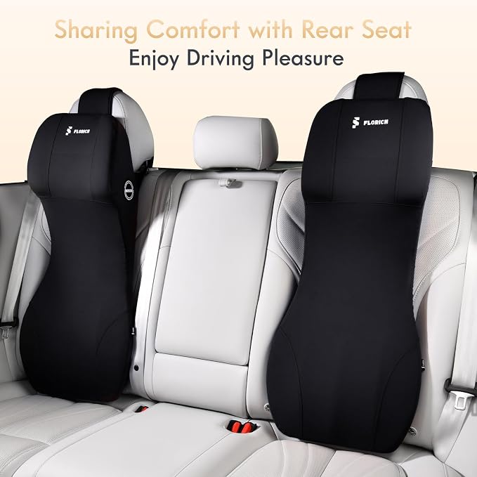 FLORICH Lumbar Support with Car Headrest Pillow 2-in-1 Memory Foam Car Seat - Image 7