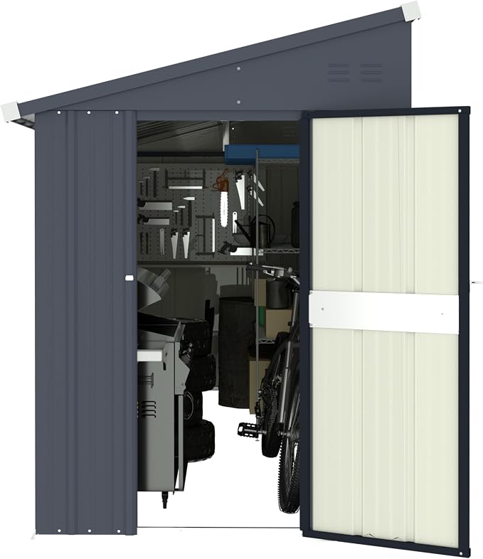 BlueWish 4'x10' Storage Shed, Outdoor Storage Shed by RespondToEveryExpectation