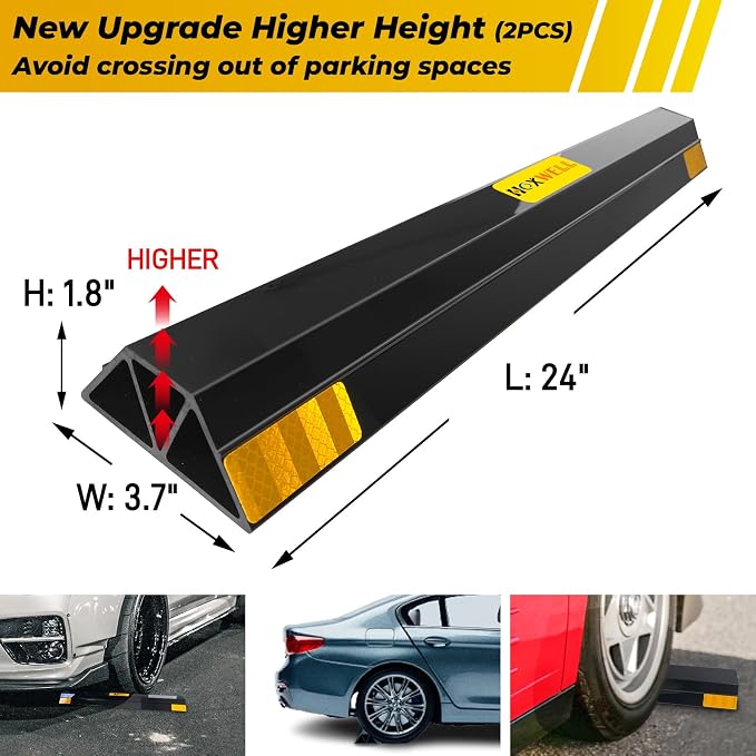 24 Inch 2 PCS Heavy Duty Car Parking Stopper - Image 2