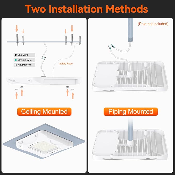 BBESTLED LED Canopy Light with 150W/120W/90W Adjustable, ETL&DLC Listed - Image 5