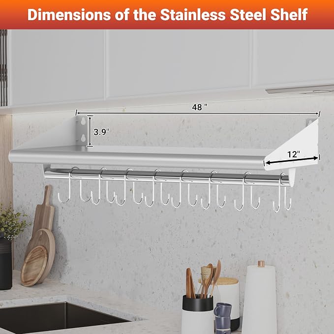 Skyflame Stainless Steel Floating Shelving - Image 3