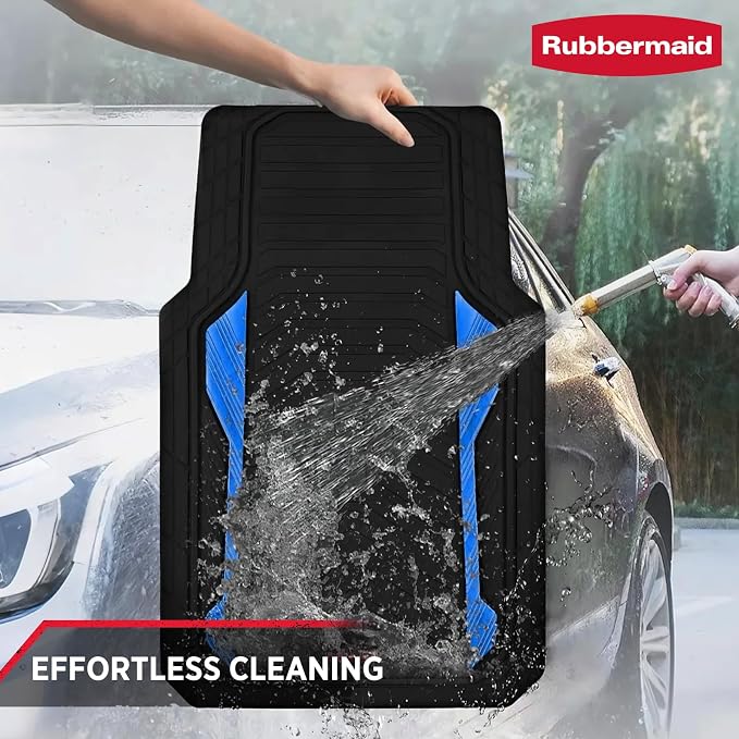 Rubbermaid Car Floor Mat, Heavy Duty All-Weather Car Mats Full Set - Image 5