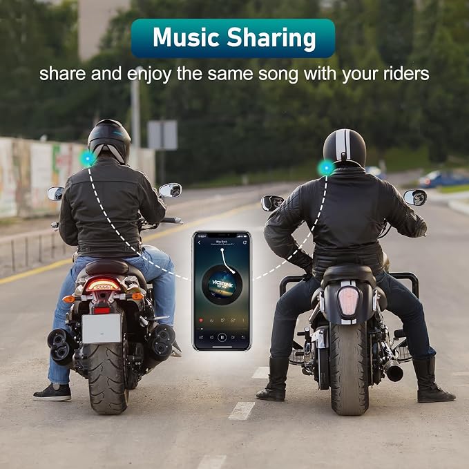 TK-X4SC Motorcycle Bluetooth Headset, 6 Riders 2000m Helmet Group Intercom - Image 4