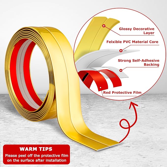 Flexible Wall Corner Protector Moulding Trim Peel and Stick Wall Corner Guards - Image 3