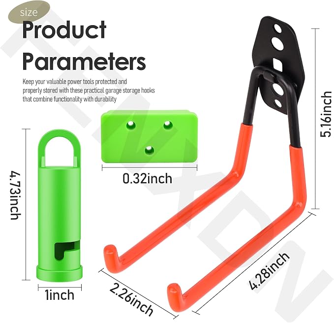 4 Pack Garage Storage Hooks Attachment - Image 2