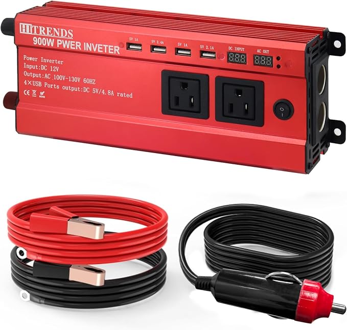HITRENDS 900W Car Power Inverter 12V to 110V, DC to AC Converter by HITRENDS