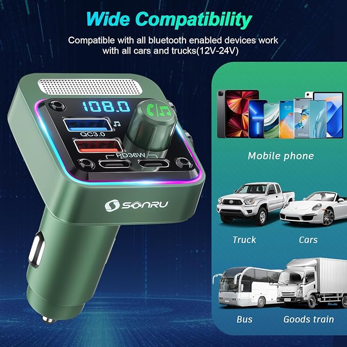 Bluetooth 5.3 FM Transmitter Car Adapter - Image 8