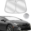 Windshield Sun Shade for Toyo-ta Prius 2023-2025 Foldable Sunshade Custom Fit by SULAGIWINDSHIELDSUNSHADE