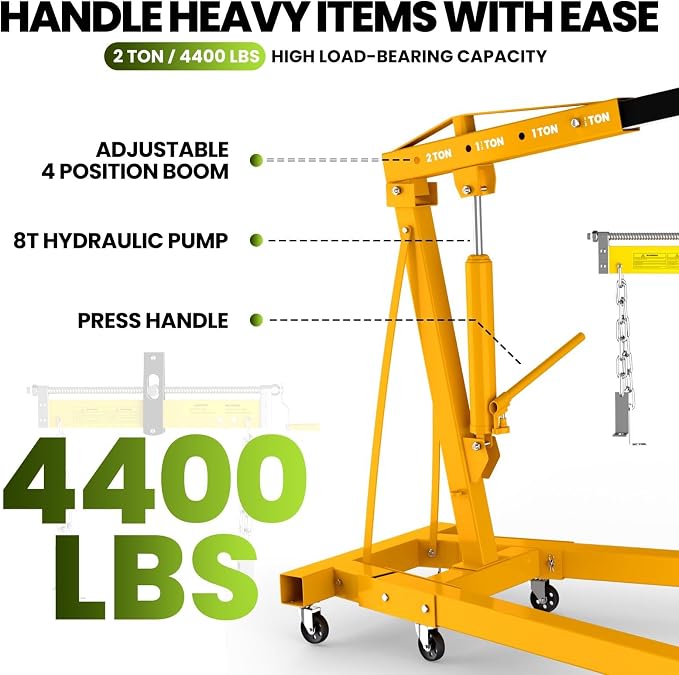2-Ton Engine Hoist Cherry Picker - Image 2