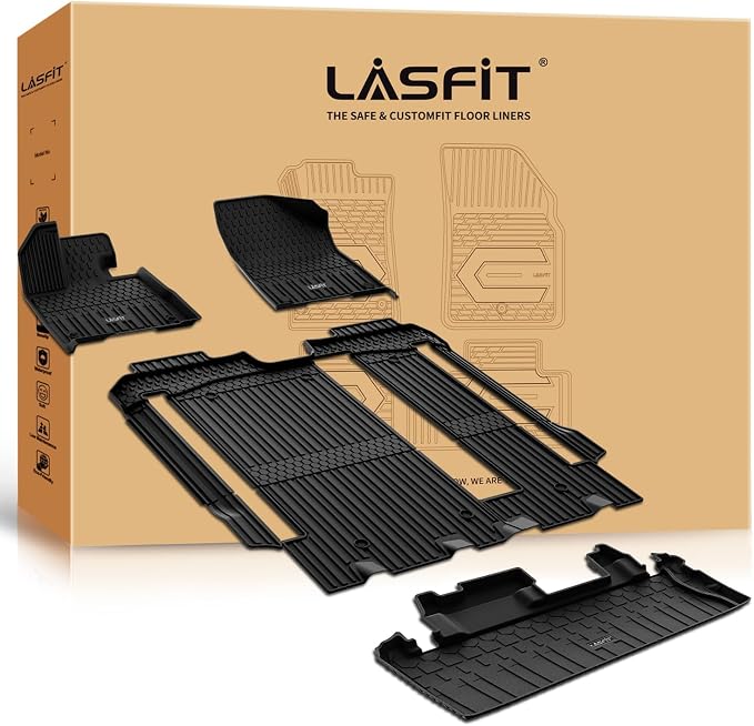 LASFIT Floor Mats&Trunk Mat for Toyota Sienna 8 Seats 2021-2024 2025 All by LASFIT