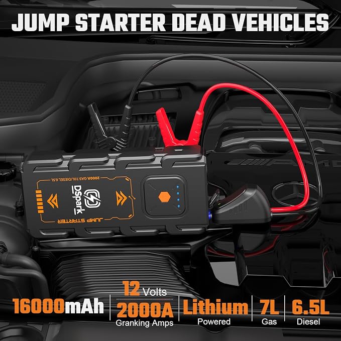 G21C Battery Jumper Starter Portable 2000A Car Jump Starter Portable Battery - Image 2