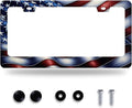 Personalised License Plate Frame American Flag USA License Plate Stainless by GORSNKYE