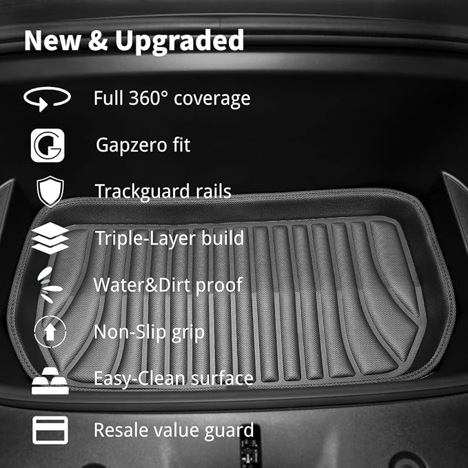 Floor Mats for Tesla Model Y（2021-2025） Custom Fit All Weather Cargo Liner - Image 5