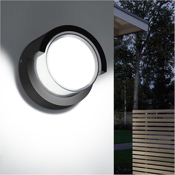 Porch Light Outdoor, 6000K Daylight Small Waterproof Anti Rust LED Wall Lights by TOMOURD