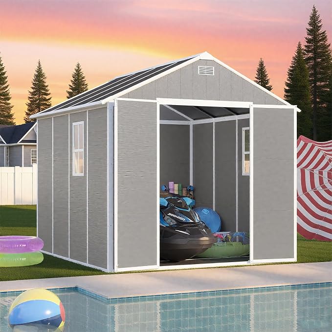 8x8 FT Outdoor Storage Resin Shed by Unknown