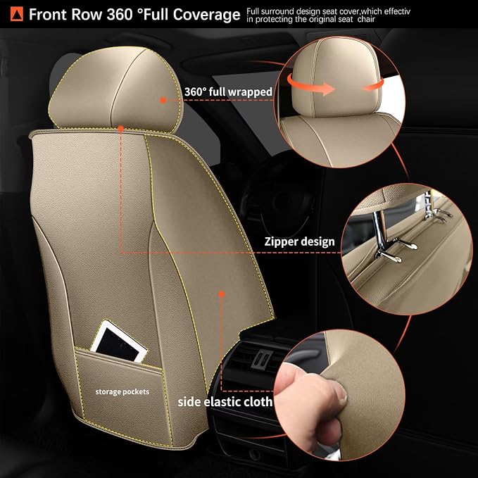 Seat Covers Fit for Toyota Camry 2012-2023 2024 2025: Car Seat Covers Full Set - Image 3