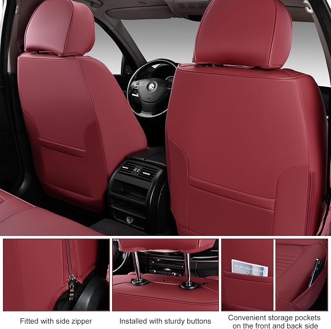 Front Seat Covers, 2 Pieces Universal Seat Covers - Image 6