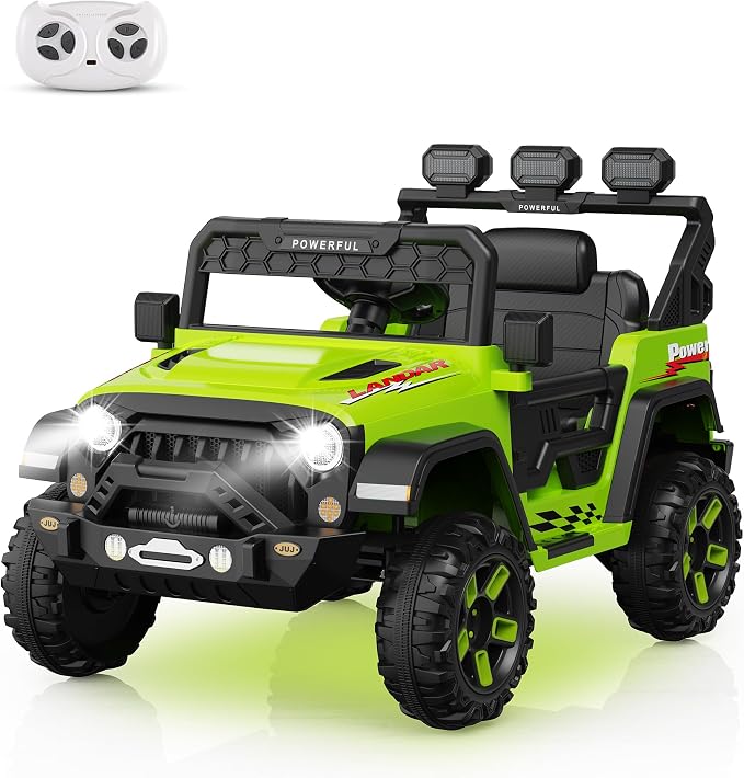 Kids Electric Vehicle, 12V Battery Powered Ride On Car by RELJOFUM