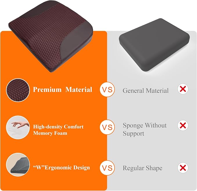 kingphenix Premium Car Seat Cushion, Memory Foam Driver Seat Cushion to Improve - Image 7