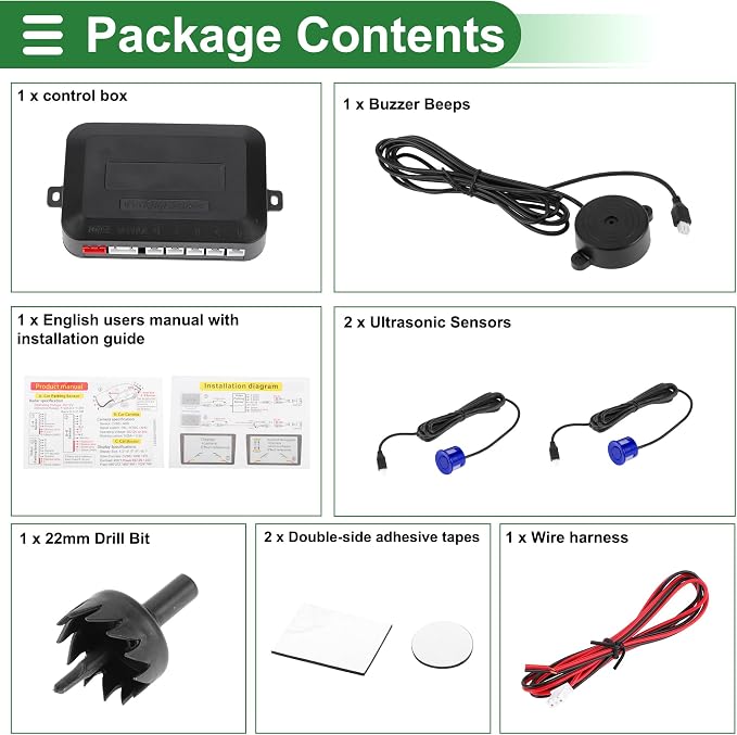 Motoforti Universal Car Auto Vehicle Reverse Backup Radar System Reverse - Image 8