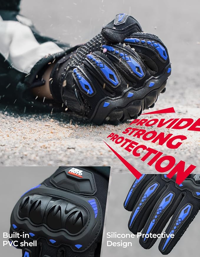 KEMIMOTO Motorcycle Gloves for Men/Women, Touchscreen Dirt Bike Gloves - Image 3