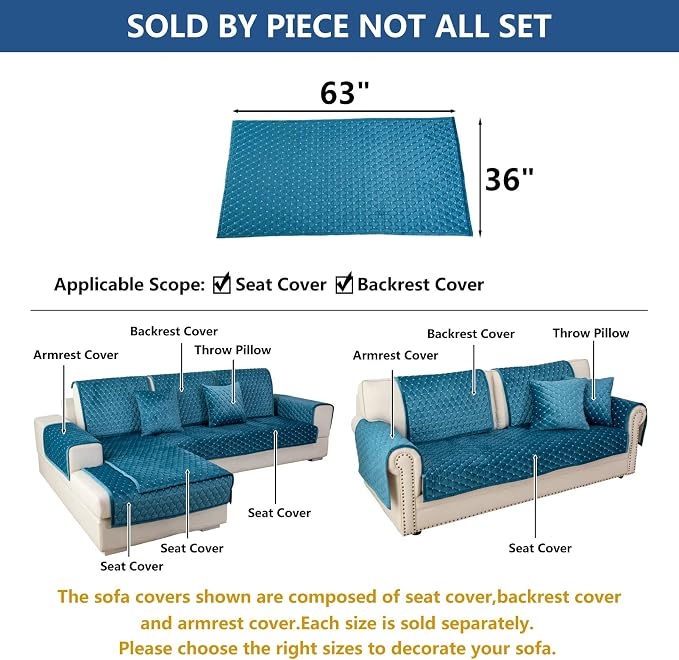 Eismodra Couch Cover, Sectional Couch Covers, Sofa Covers - Image 5