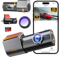 Dash Cam Front and Rear 4K, Built-in 5GHz WiFi by POYBPCY