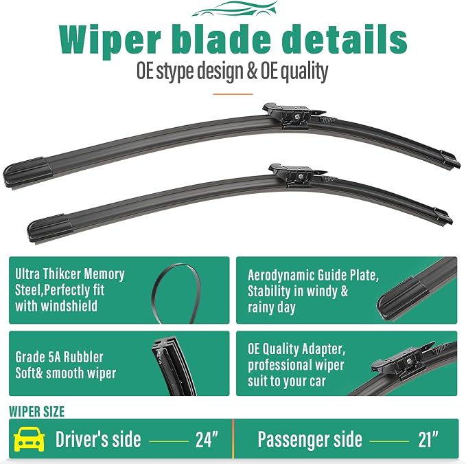 24" 21" 13" Windshield Wiper Blades Replacement - Image 3