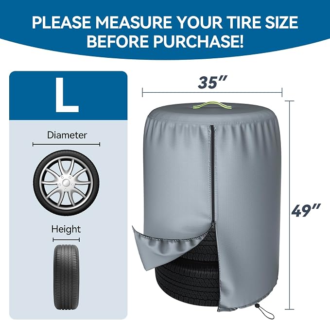 Durable 600D Tire Storage Bag, Large Tyre Dust Protective Cover - Image 7