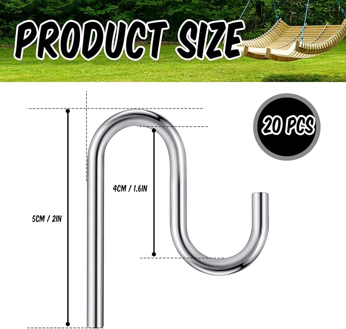 Blulu 20 Pcs 2'' Long Shed Hooks Shed Accessories - Image 2