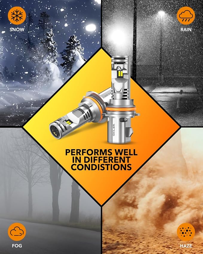 OXILAM 9007/HB5 LED Bulb, 900% Brighter, 3 Min Quick Install, 20 Years Lifespan - Image 7
