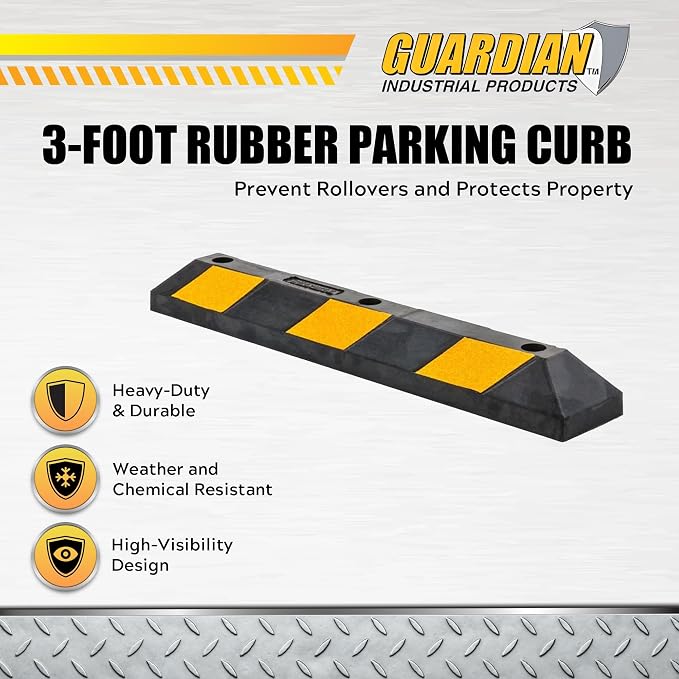 Guardian DH-PB-5 Heavy Duty Rubber Parking Curb - Image 3