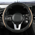 Car Steering Wheel Cover, Leather Steering Wheel Cover Beige Universal 14.5-15 by Szttswamp