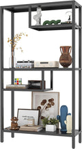 Metal Storage Shelves, 70.9” Tall Geometric Bookshelf, Floor Standing Display by BIZOEIRON