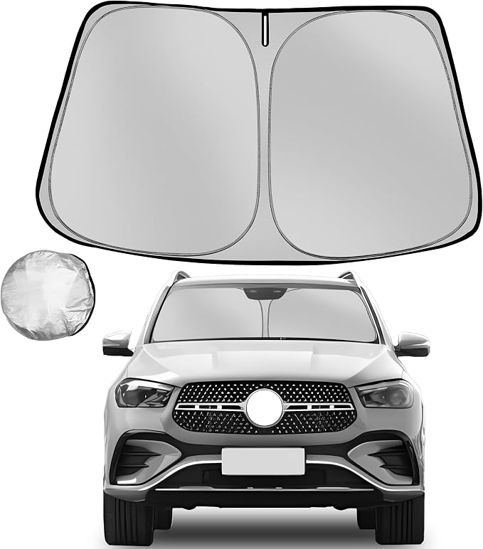 Windshield Sun Shade for 2020-2024 Mer-cedes-Benz GLE 350 Foldable Sun Sunshade by Fonowka
