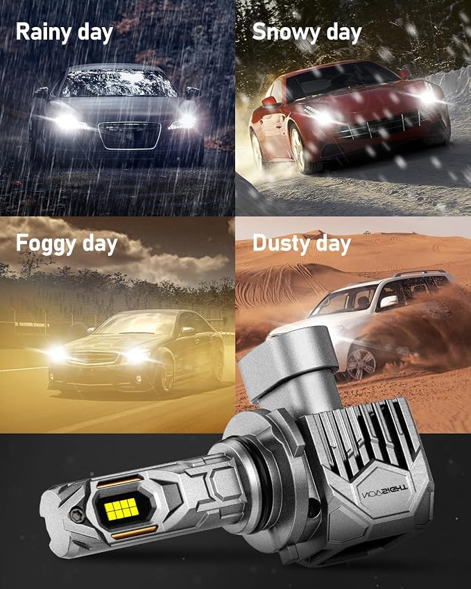 NOVSIGHT H11 9005 LED Fog Light Bulbs, 100000 Lumens, 6500K Cool White Light - Image 7