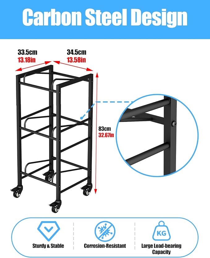 5 Gallon Water Jug Holder, Movable 3 Tier Heavy Duty Water Rack - Image 3
